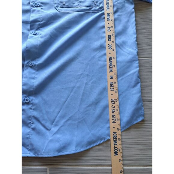Lot of 2 Columbia PFG Omni-Shade Long-Sleeve Fishing Shirts Coral Blue Vented L - Picture 13 of 16